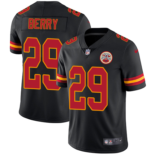 Nike Chiefs #29 Eric Berry Black Men's Stitched NFL Limited Rush Jersey